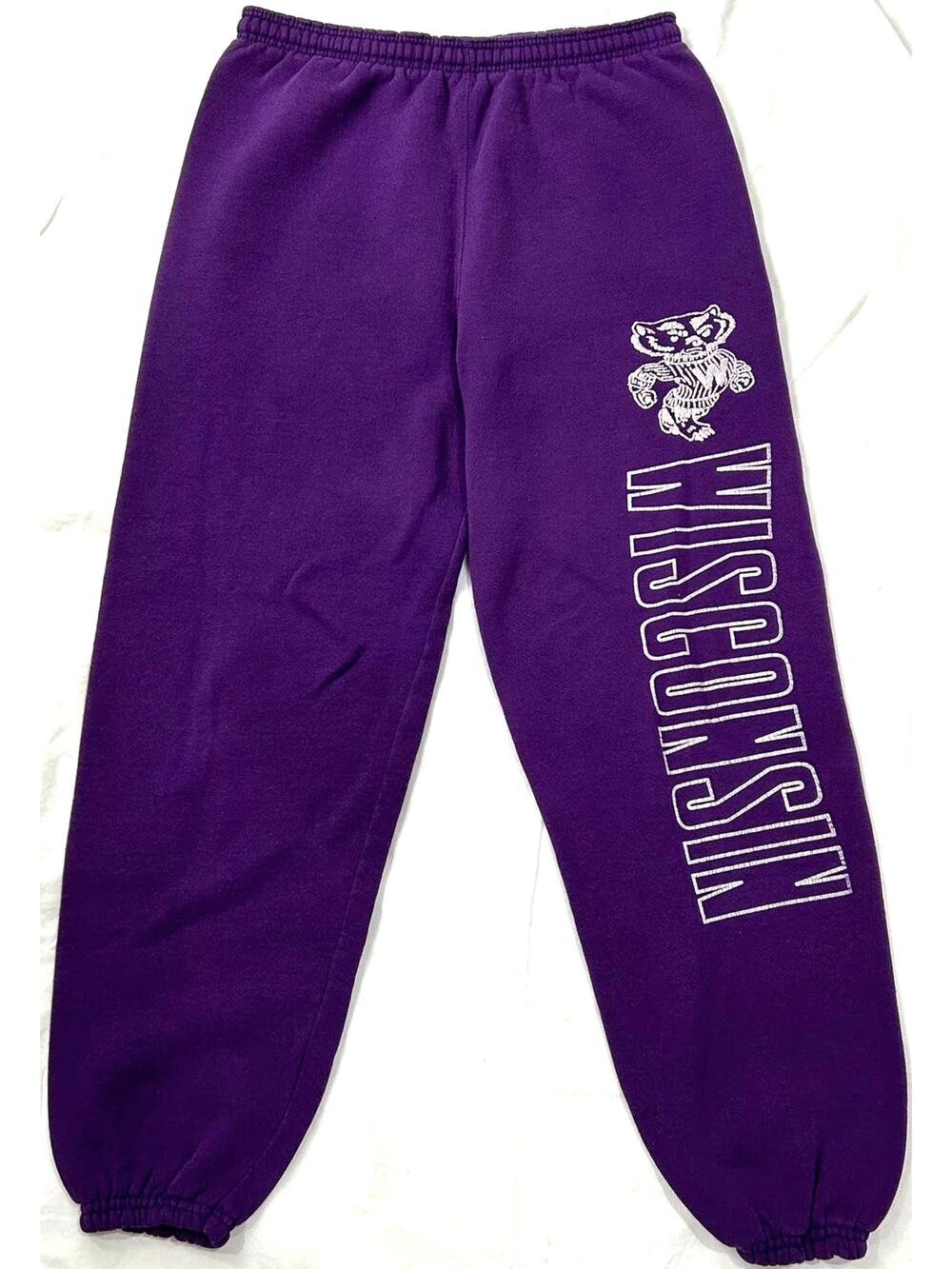 Vintage 80 Men's Santee Sweats Purple Wisconsin Badgers Joggers Sweatpants sz S